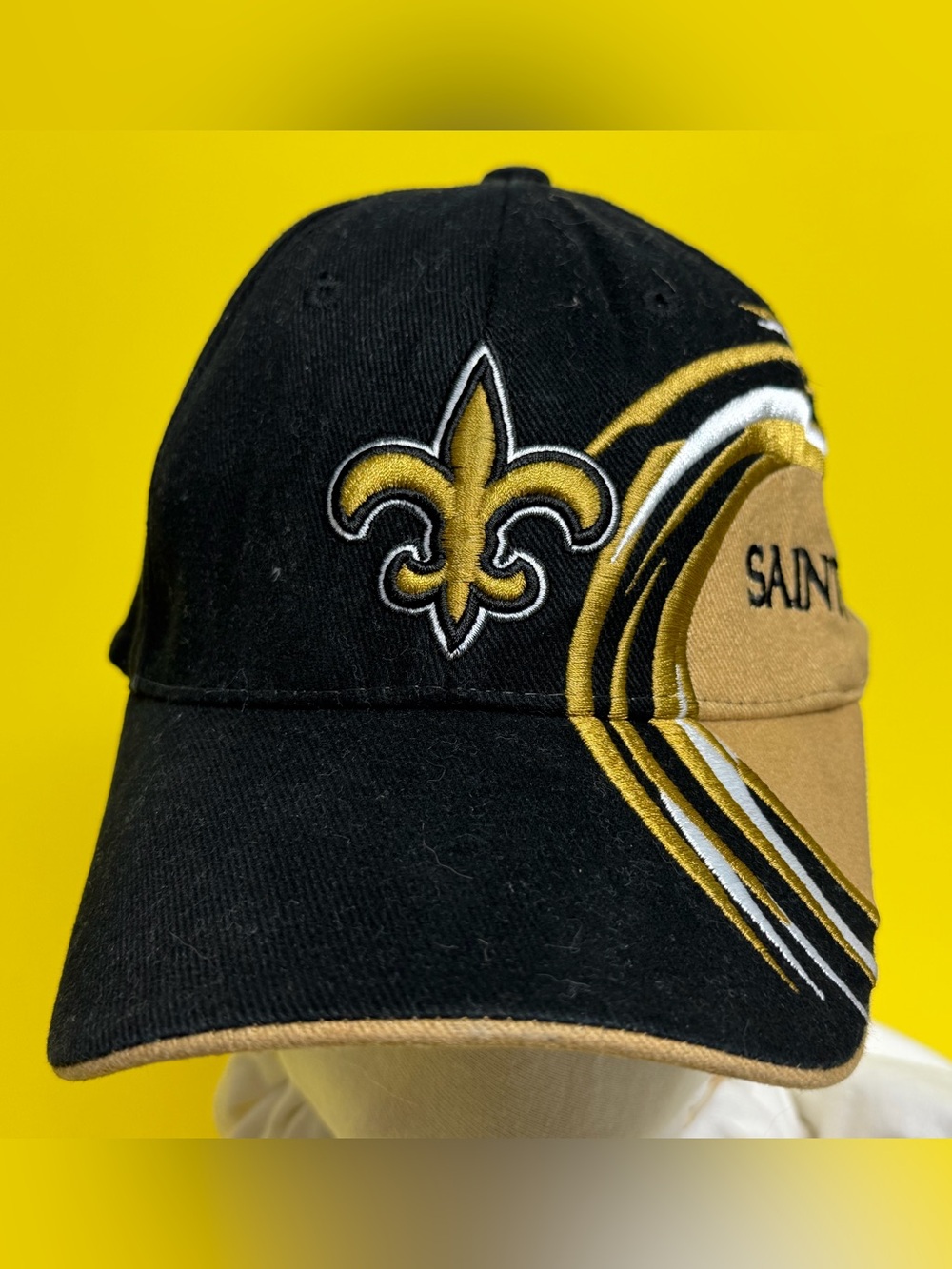 New Orleans Saints Mens Black & Gold Hat by Reebok One Size Fits All